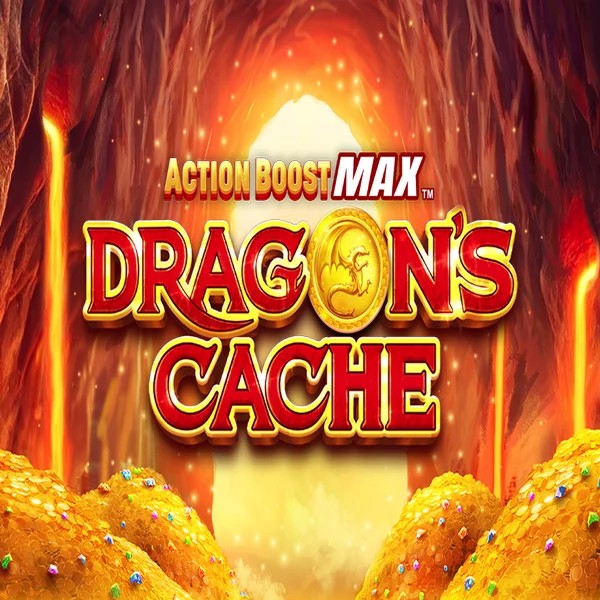 Action Boost Max Dragon's Cache by SpinPlay Games, showcased at nordspin.gr – game logo